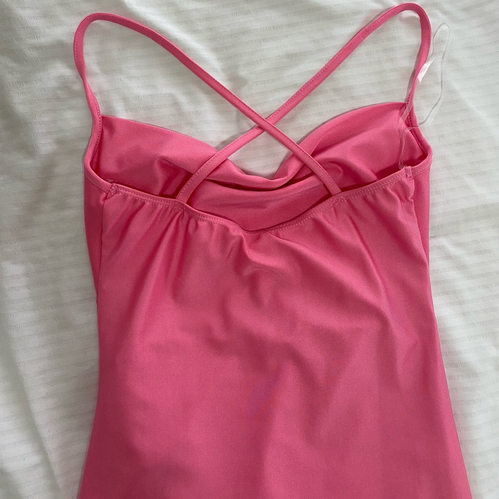 New Draped Satin Mini Dress - Picture 4 of 5